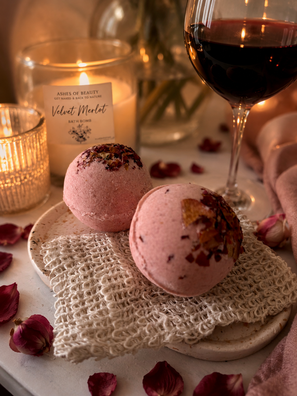 Merlot Petals Bath Bomb