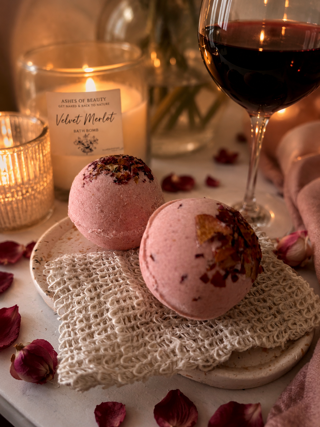 Merlot Petals Bath Bomb
