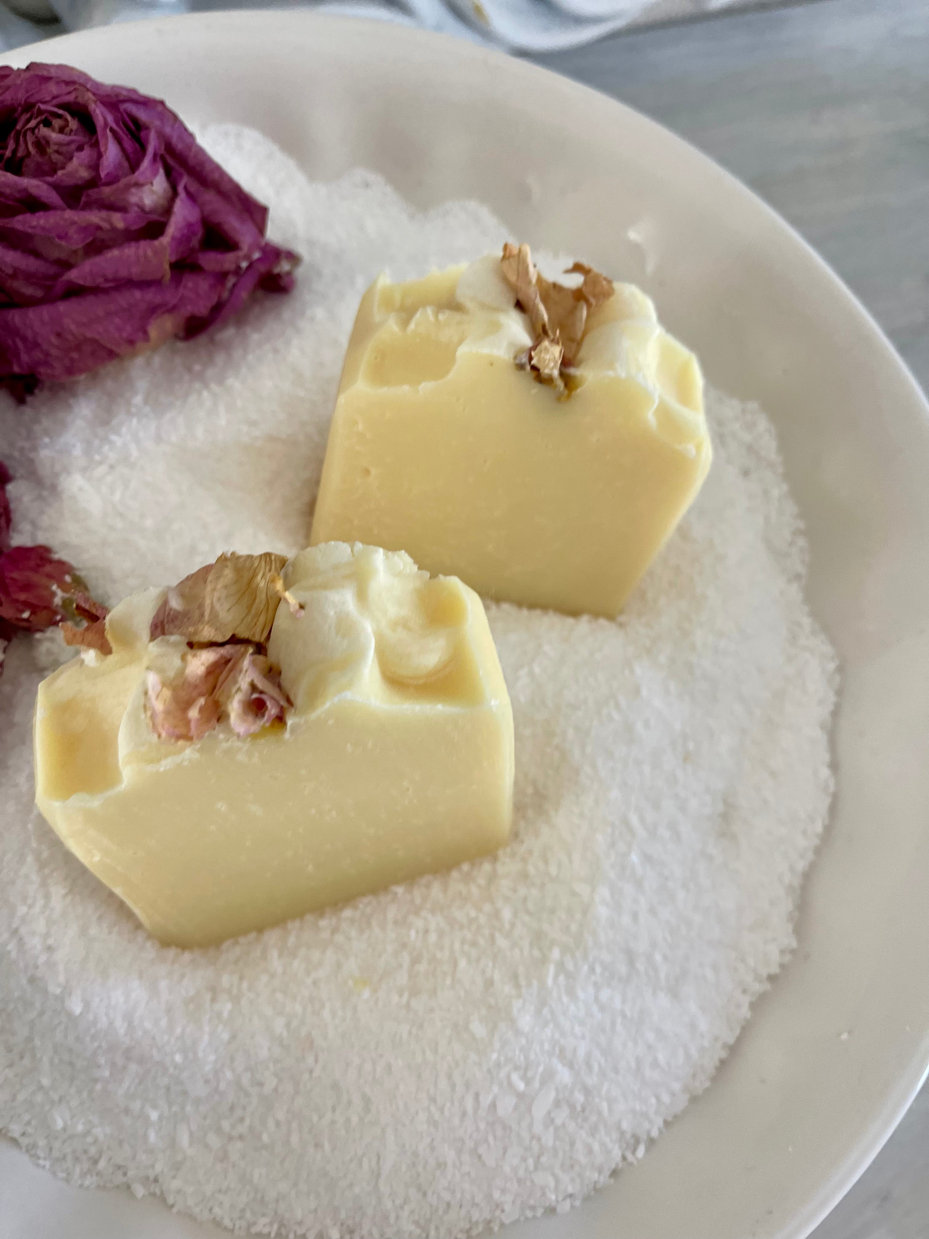 Lemon zest natural soap
